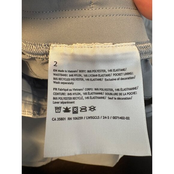 Lululemon Adapted State High-Rise Colorblock Grey White Ankle Pants Joggers 2 - Picture 13 of 14